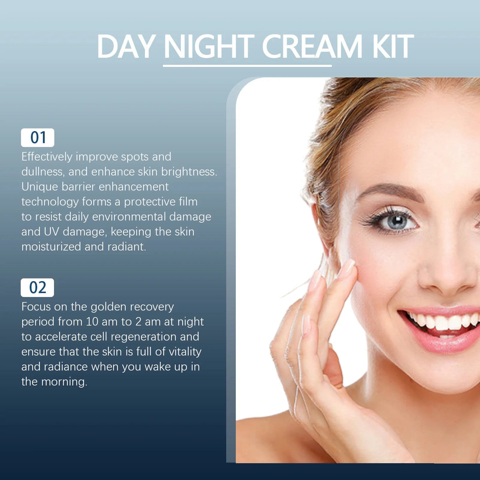 Nourishing Face Cream Evening Day Hydrating Double Moisturizing Firming Remove Dark Spots Dullness Brighten Repair Skin Cream