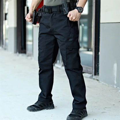 Men s Tactical Cargo Pants Lightweight Elastic Waist Outdoor Work Trousers with Multi-Pockets for Hiking and Camping
