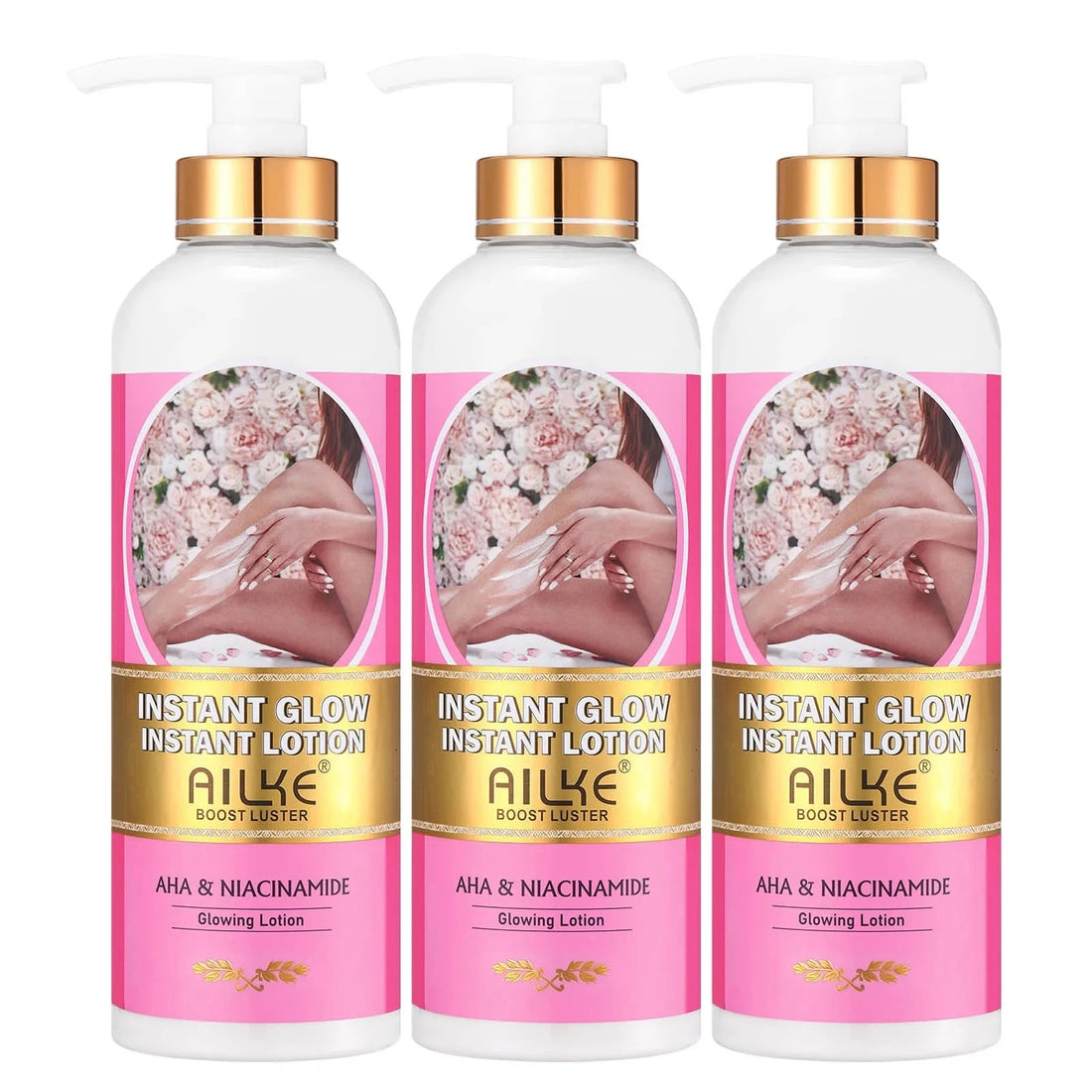 AILKE Vegan Brightening Body Lotion, with AHA, Niacinamide, Moisturizing, Hydration, for All Skin Type, Radiant Skin Body Cream Halalzen