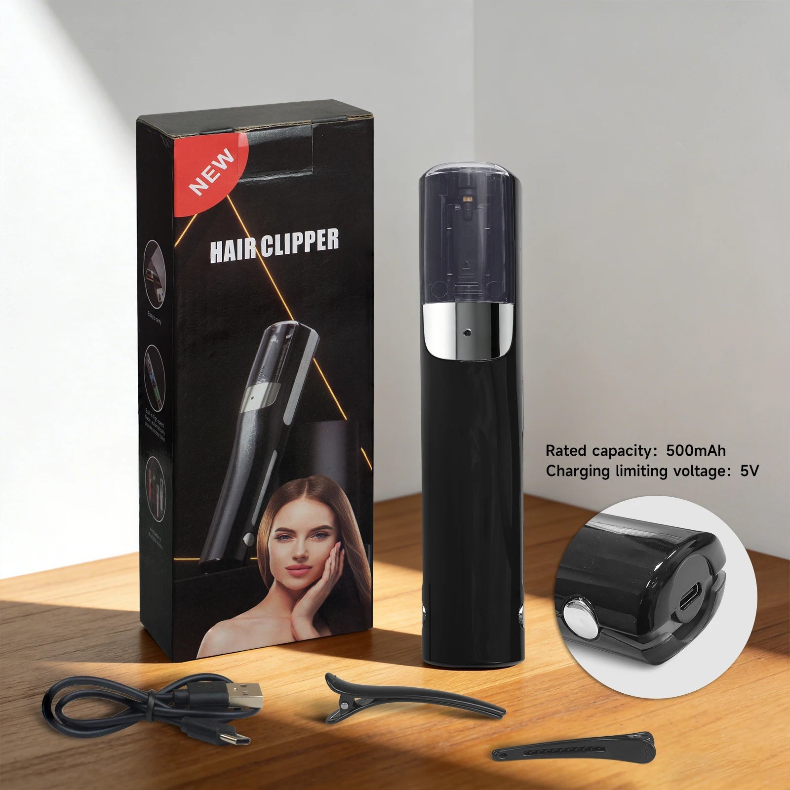 Rechargeable Portable Electric Hair Trimmer for Split Ends & Frizz Control Ideal for Maintaining Damaged Hair Halalzen