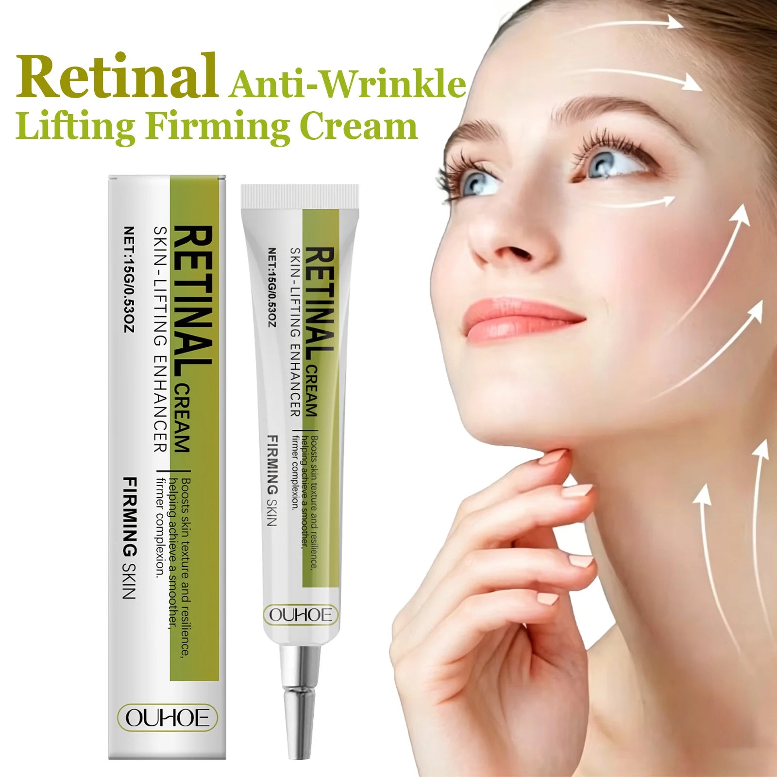 Retinol Tightening Face Cream Anti-Wrinkle Lifting Firming Night Cream Deep Hydrating Panthenol Moisturizer for Dry Mature Skin