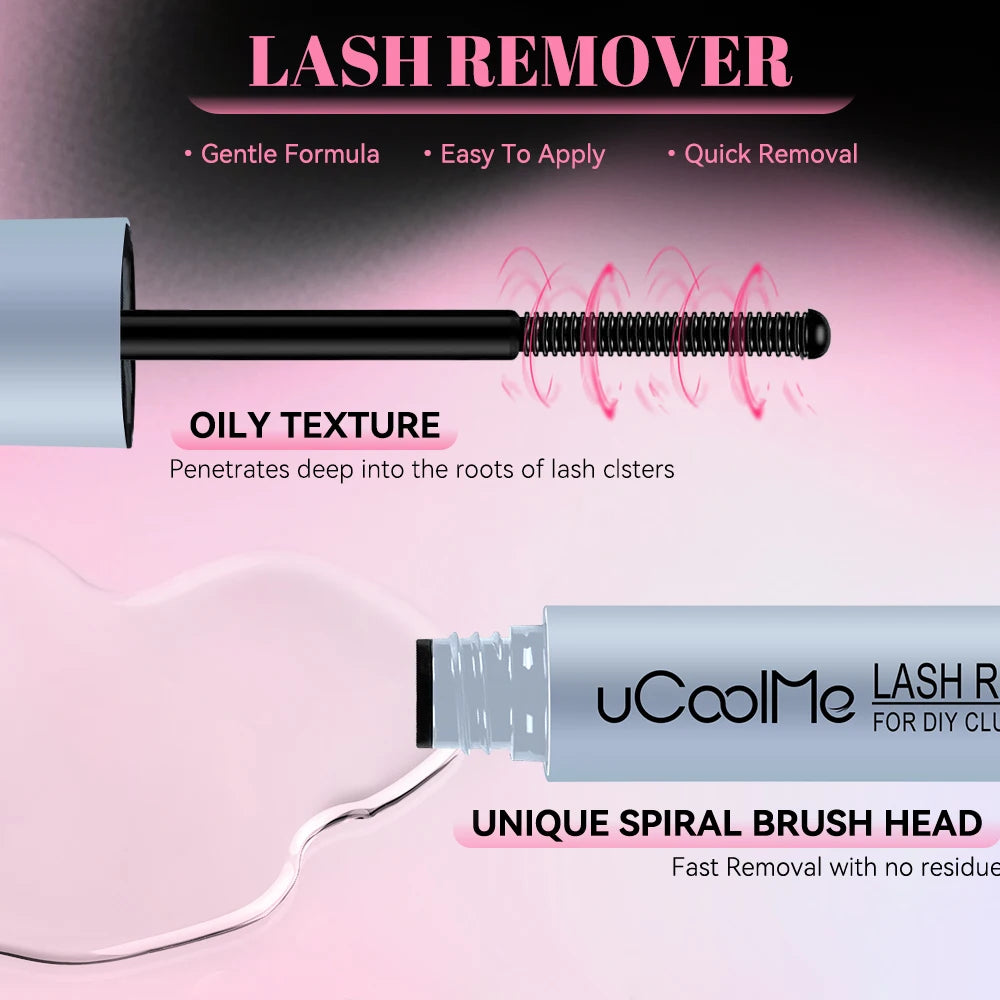 uCoolMe Lasting Lash Bond and Seal 150 Hours Waterproof Extension Glue with Fast Remover Professional DIY Makeup Tool Kit