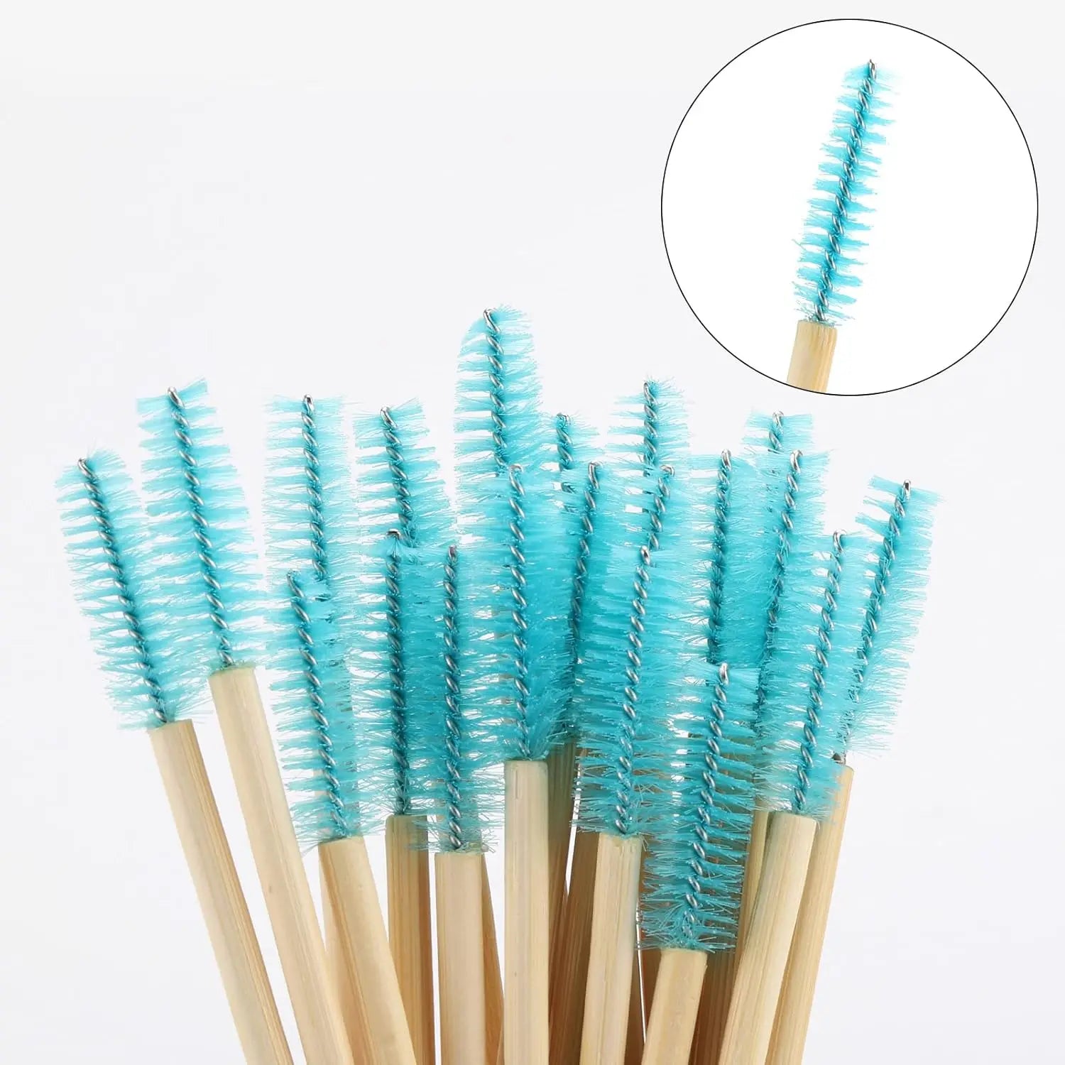 50/100/300pcs Eyebrow Eyelash Brushes Wooden Eyelash Spoolies Mascara Wands Lip Applicator for Eyelash Extension Makeup Tool