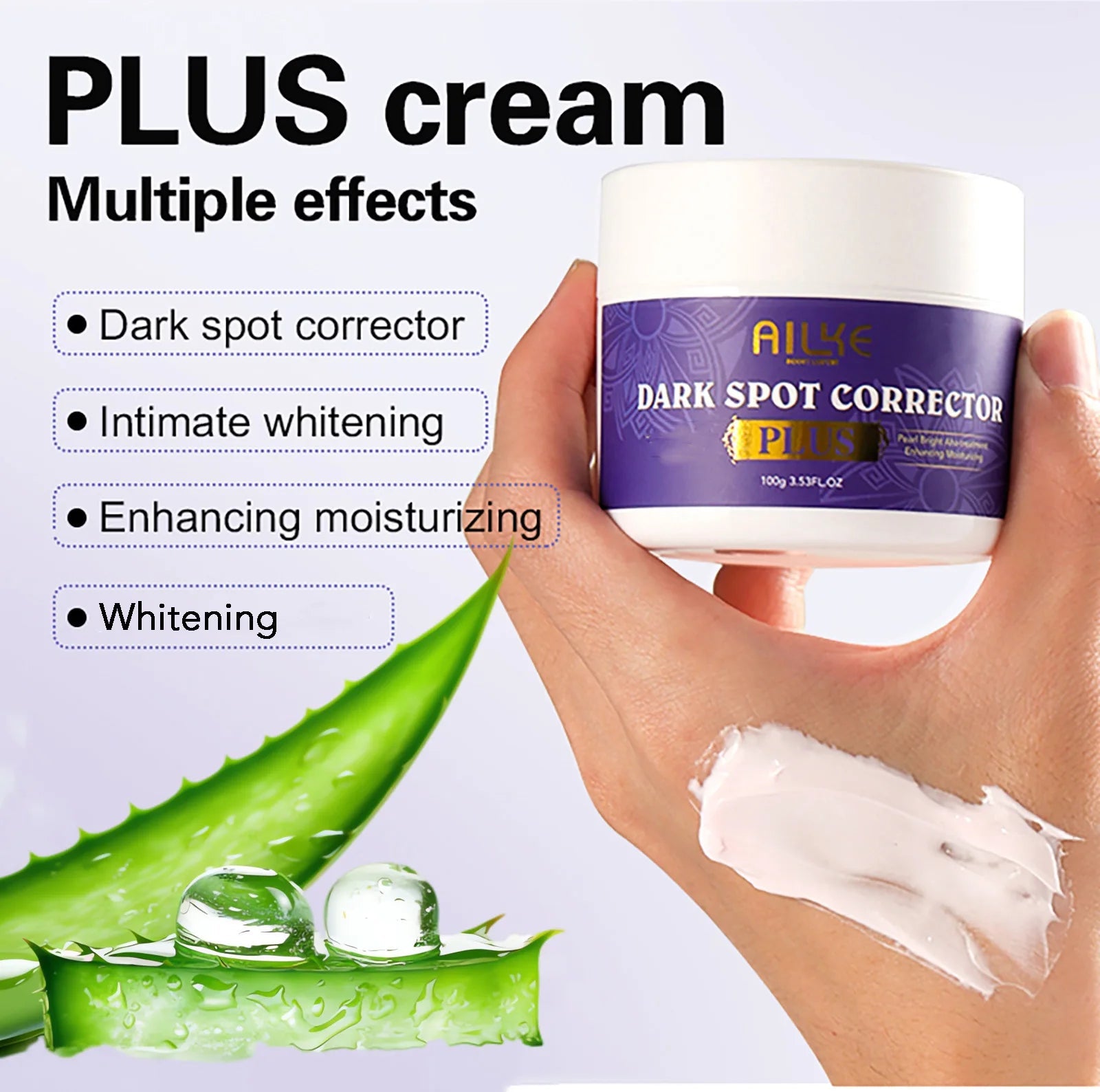 AILKE Premium Skin Lightening Cream - Dark Spot Corrector for Uneven Skin Tone - Face, Body, Underarm, Knees, Elbows, Knuckle Halalzen