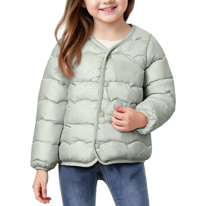 Girls' Jacket - Quilted Winter Coat For Kids