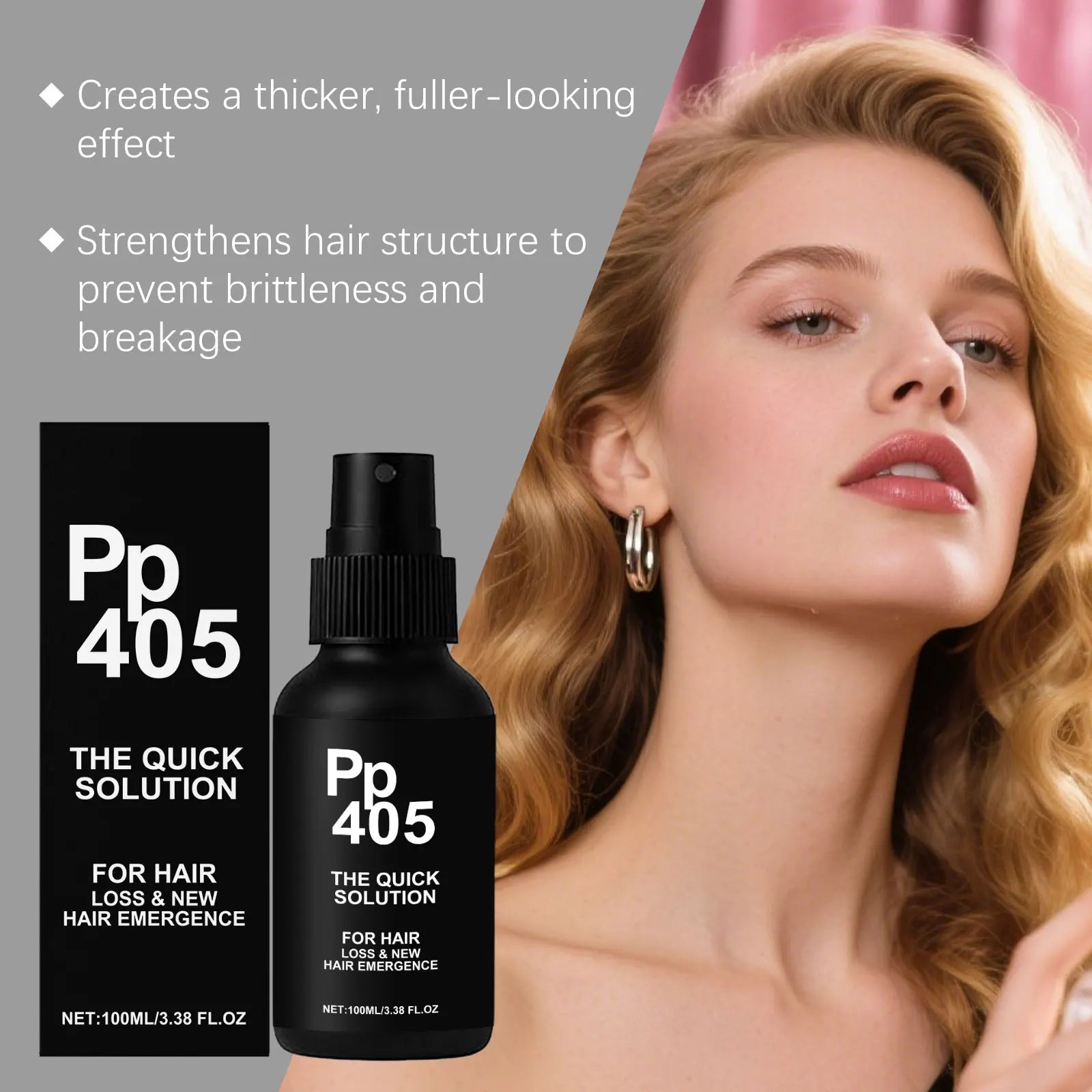 Polygonum Multiflorum Hair Care Spray Biotin Nourishes Scalp Strengthens Hair Roots Smoothing Hair Care Essence Conditioner