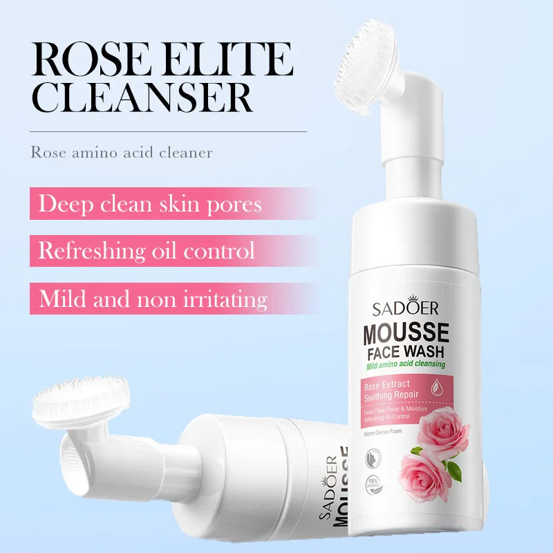 SAODER Fruits Facial Cleanser Face Wash Foam Massasge Cleansing Mossee Moisturizing Hydrating Korean Skin Care Halalzen