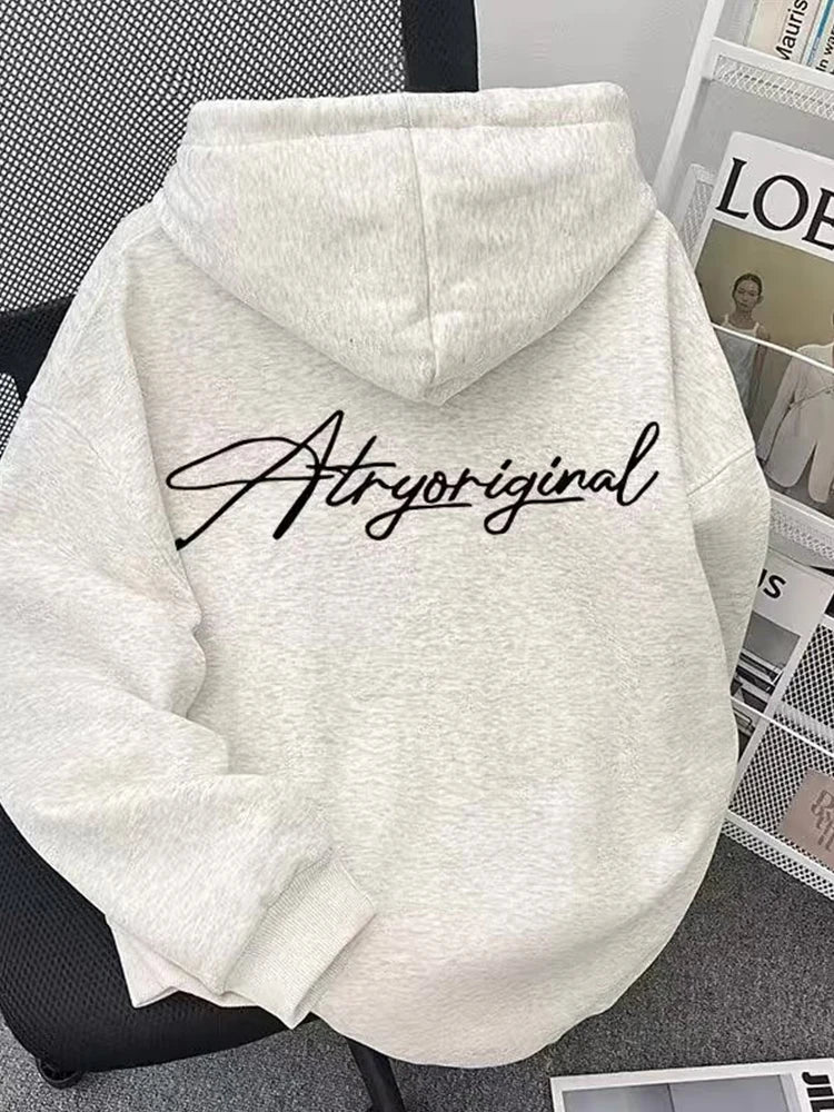 Autumn High Street Letter Printed Oversized Hoodies Man Harajuku Fashion Streetwear Pullover Hoody 2025 Y2K Hooded Sweatshirts