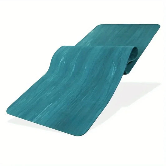 Non-slip treaded, 4mm rubber yoga mat suitable for high-intensity workouts