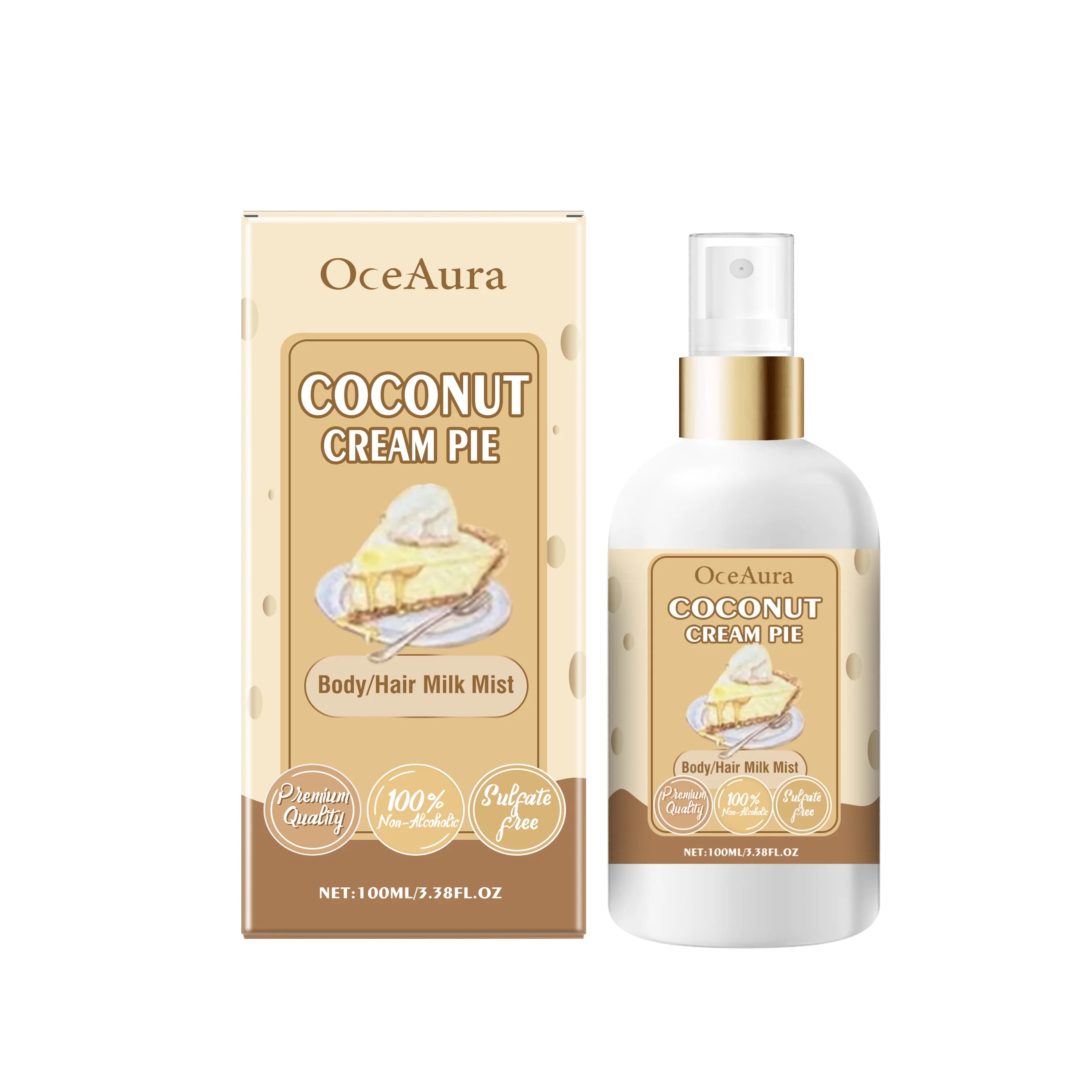 OceAura Body Milk Mist Strawberry Long Lasting Hydration Moisturizer Skin Brightening Products Smoothing Hair Perfume Spray 100g