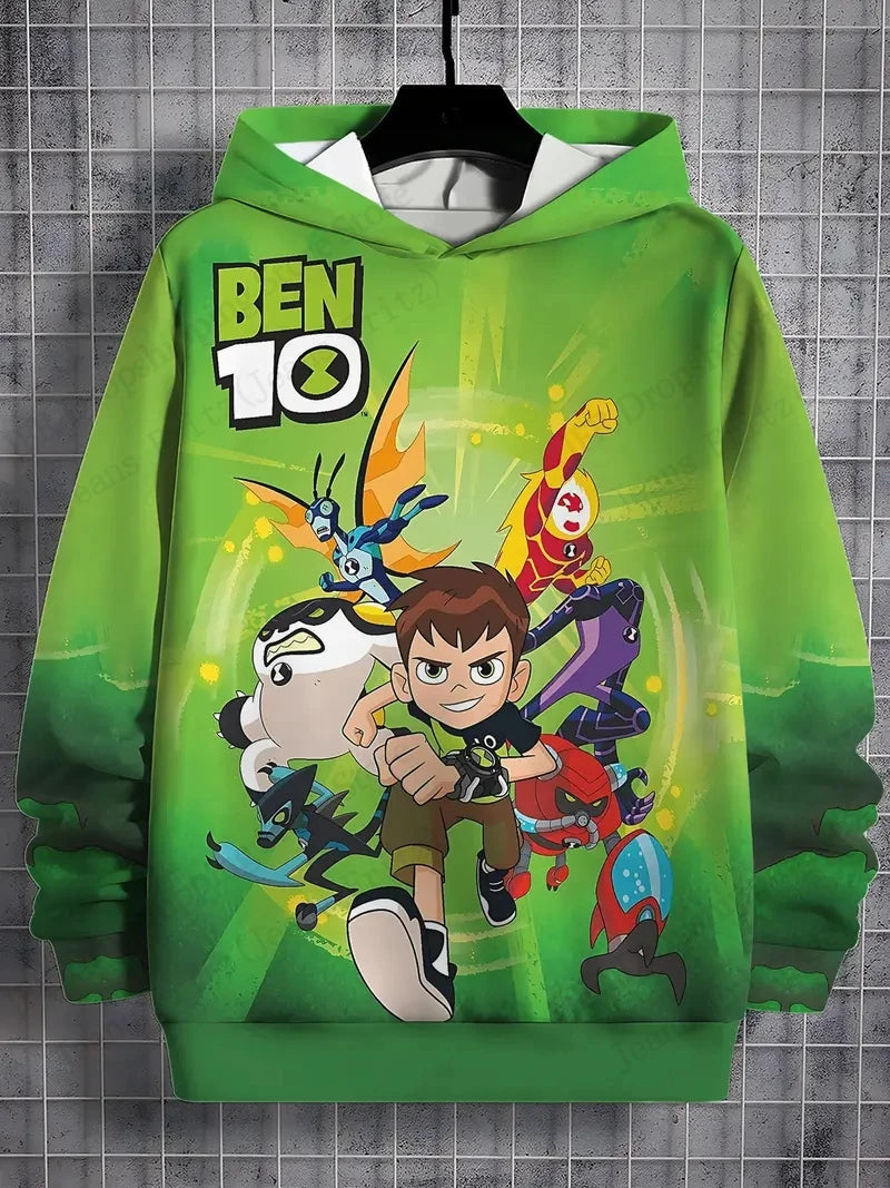 Cartoon Anime Ben 10 3d Graphic Print Hoodies Men Women Fashion Hoodie Boys Girls Sweatshirt Women Sweats Man Tracksuits Sports
