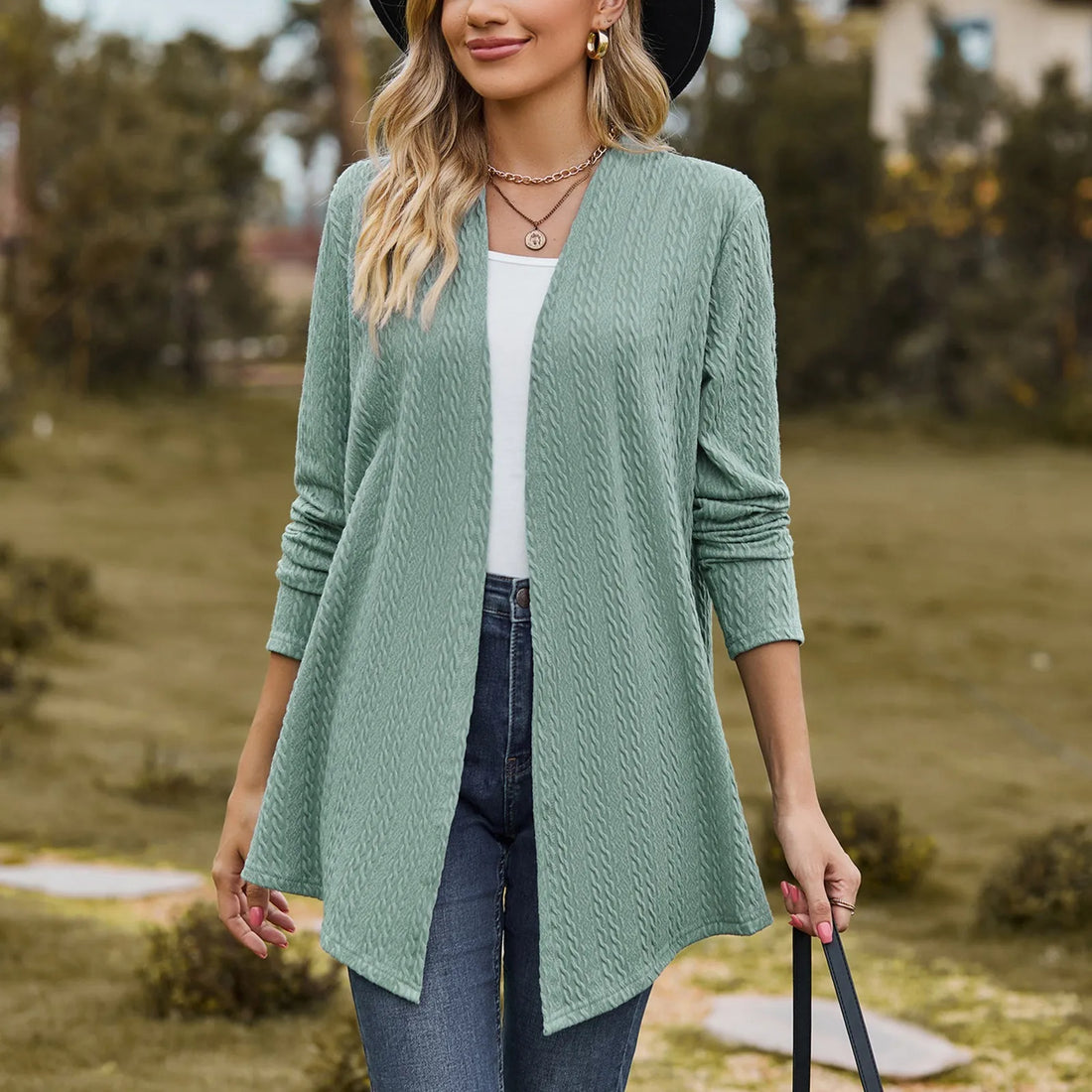 Women'S Fashion Solid Color Long Sleeve Loose Cardigan Jacket Elegant Womens Jackets Chamarra De Piel Mujer ﻿가을자켓 Chaqueta Mujer