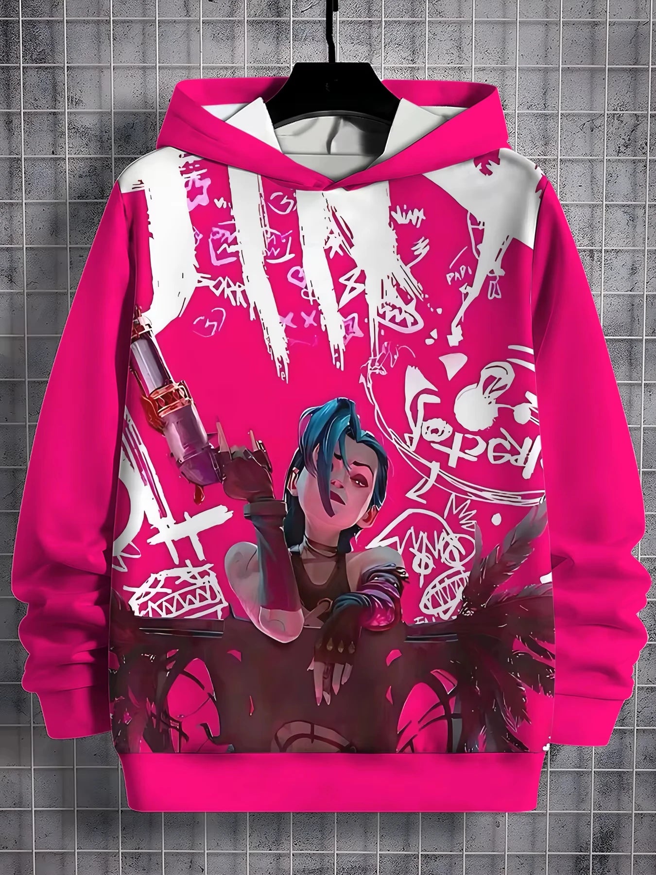 Anime Game Arcane Jinx 3d Print Hoodies Men Women Fashion Hoodie Sweatshirt Women Sweats Unisex Tracksuit Pullovers Clothes Lol