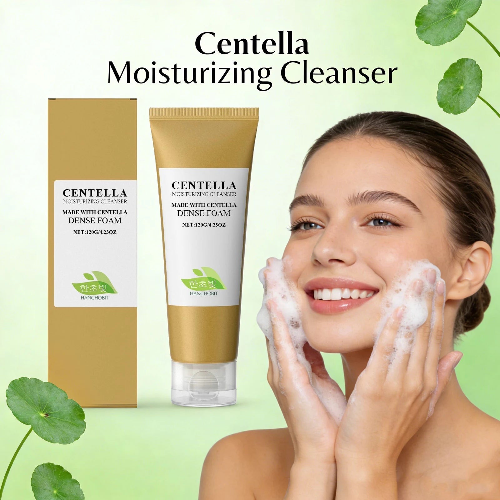 Centella Facial Cleanser Oil Control Acne Remover Blackhead Face Wash Foam Exfoliating Shrink Pore Hydrating Cleansing Skin Care Halalzen