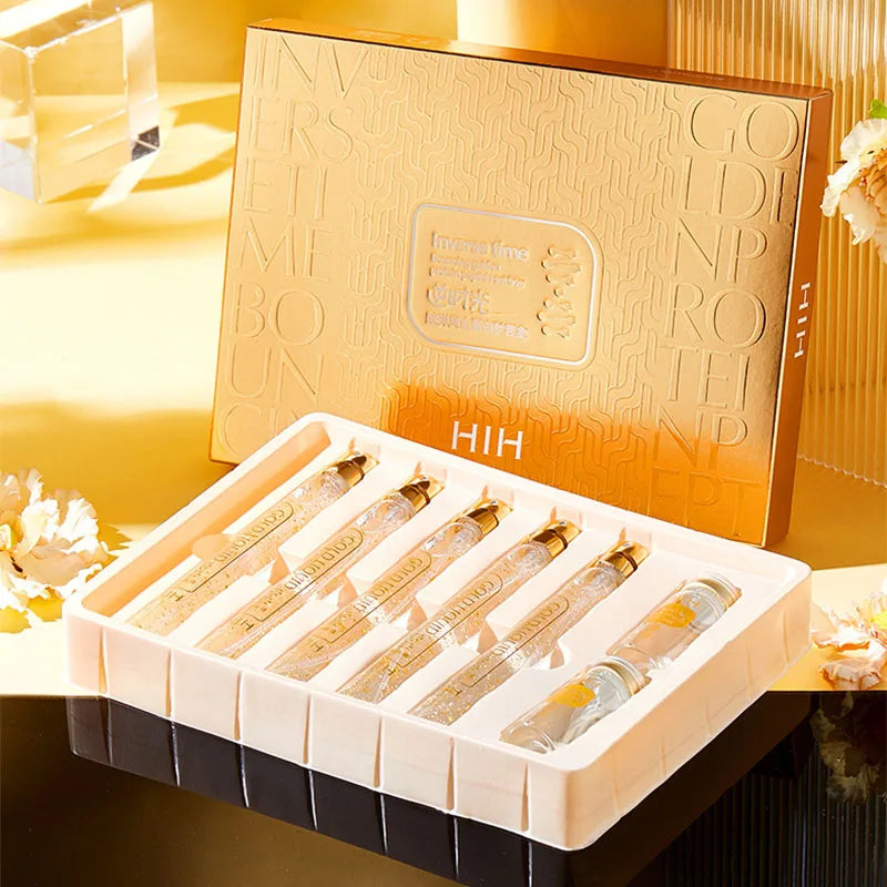 24K Gold Face Serum Active Collagen Silk Thread Facial Essence Anti-wrinkle Moisturizing Hyaluronic Serum for Face Skin Care Halalzen