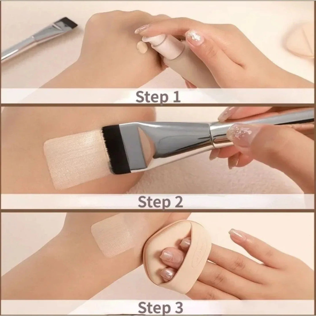 Ultra Thin Foundation Brush Lightweight and Thin Face Contour Brush Flat Contour Brush Blending Foundation Cream Makeup Brushes Halalzen