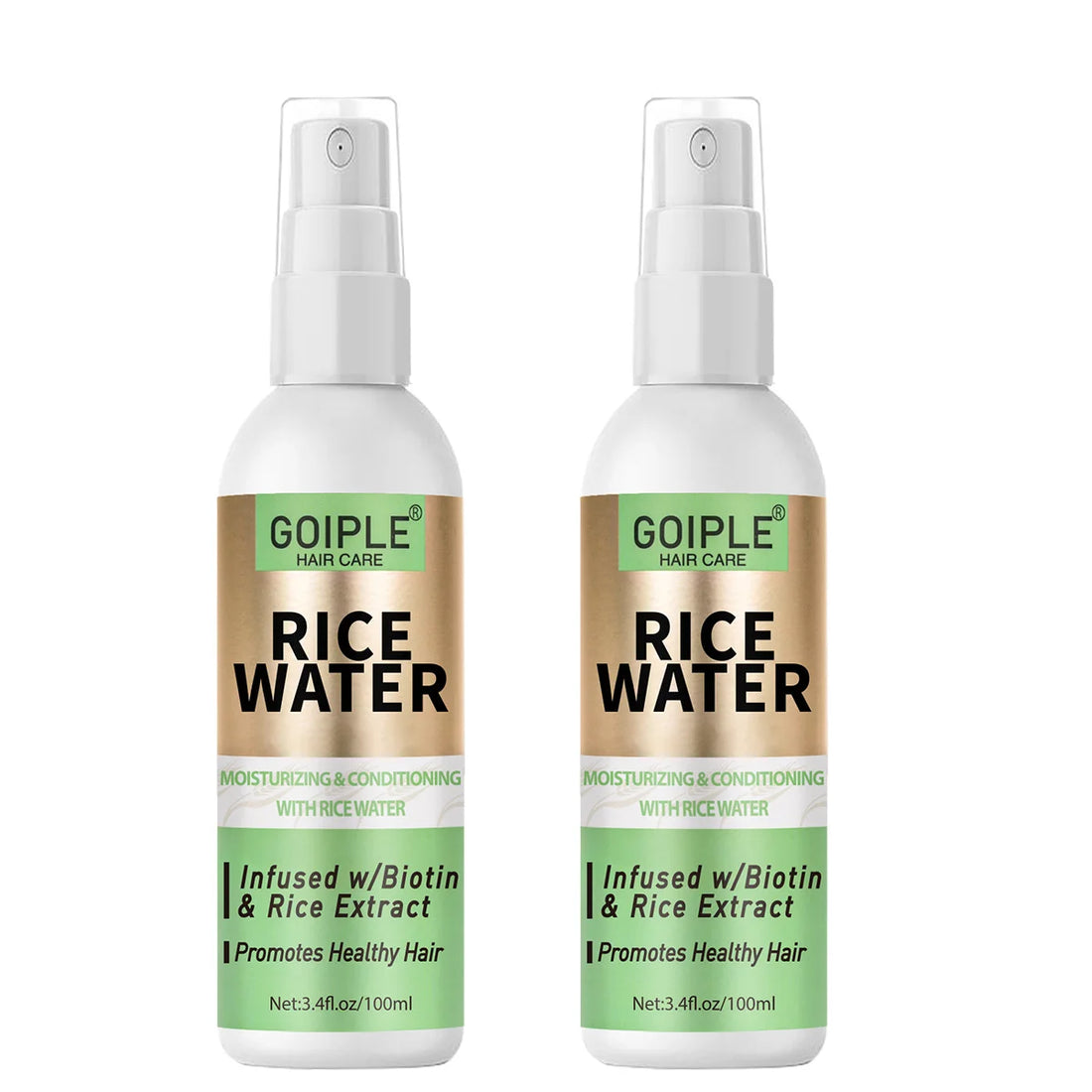 GOIPLE 100ml Rice Water Repair Dry Frizzy Damaged Refreshing Balance Scalp Nourish Roots Smooth Anti-loss Hair Growth Spray