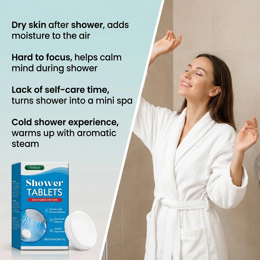 Shower Steame Tablets For Skin Hydrating Stress Relief Aromatherapy Long Lasting Fragrance Gifts For Her Self Care Spa Moisturiz Halalzen
