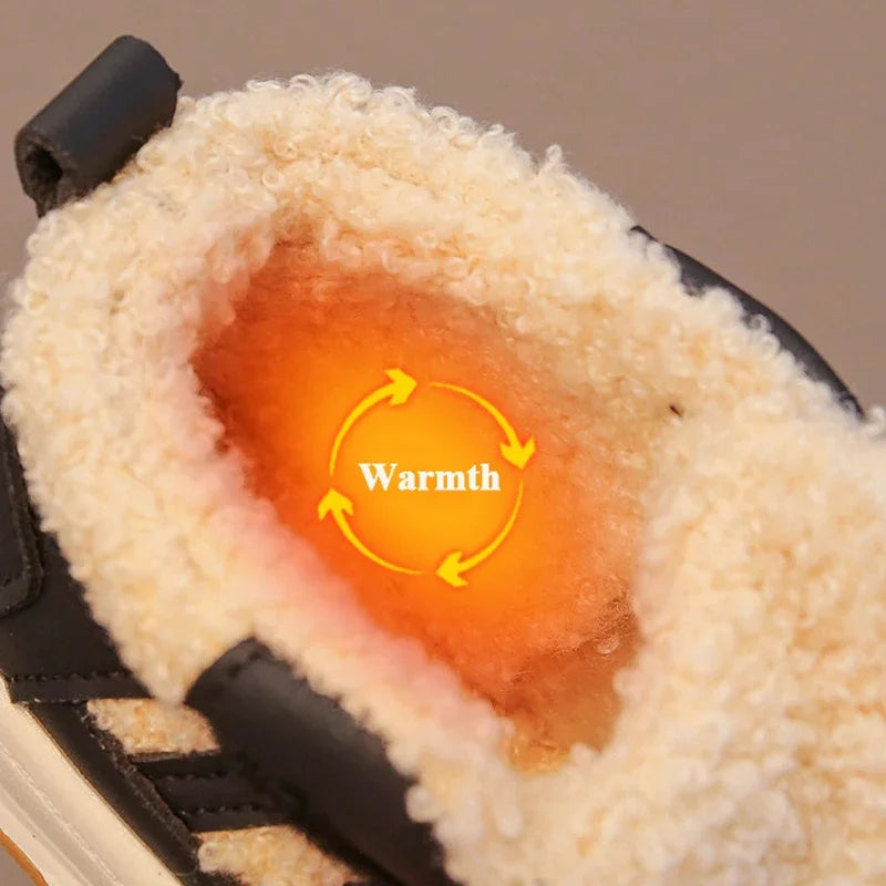 Girls Cotton Shoes Children Plush Thickened Anti-skid Shoe Boys Warm Sports Shoes Baby Soft Comfortable Winter Sneakers