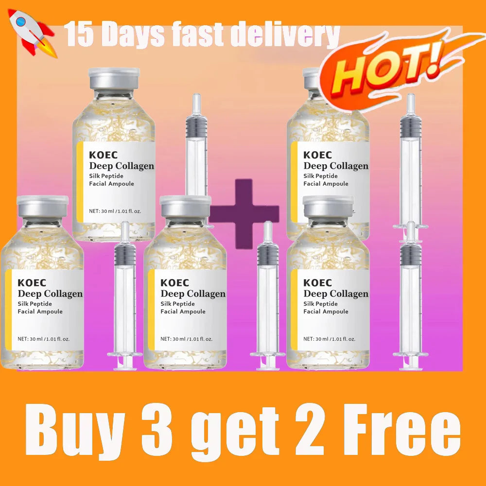 For Face Deep Collagen Silk Peptide Intensive Lifting Ampoule Korean Anti-Aging Serum with Collagen Skin Tightening & Firming Halalzen