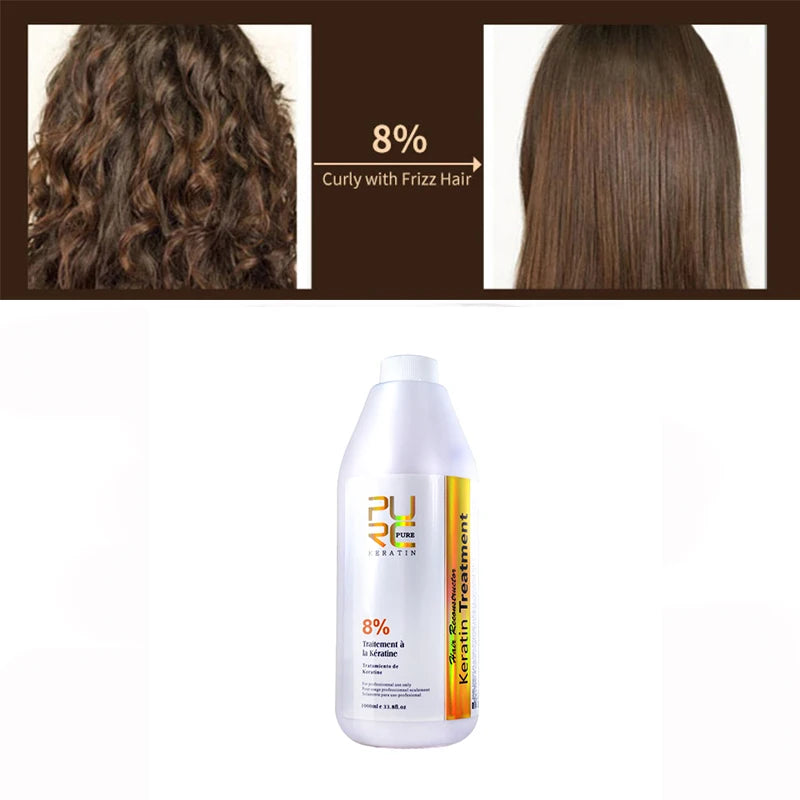 PURC Brazilian Keratin Treatment Straightening Hair Keratin For Deep Curly Hair Treatment Wholesale Hair Care Products PURE