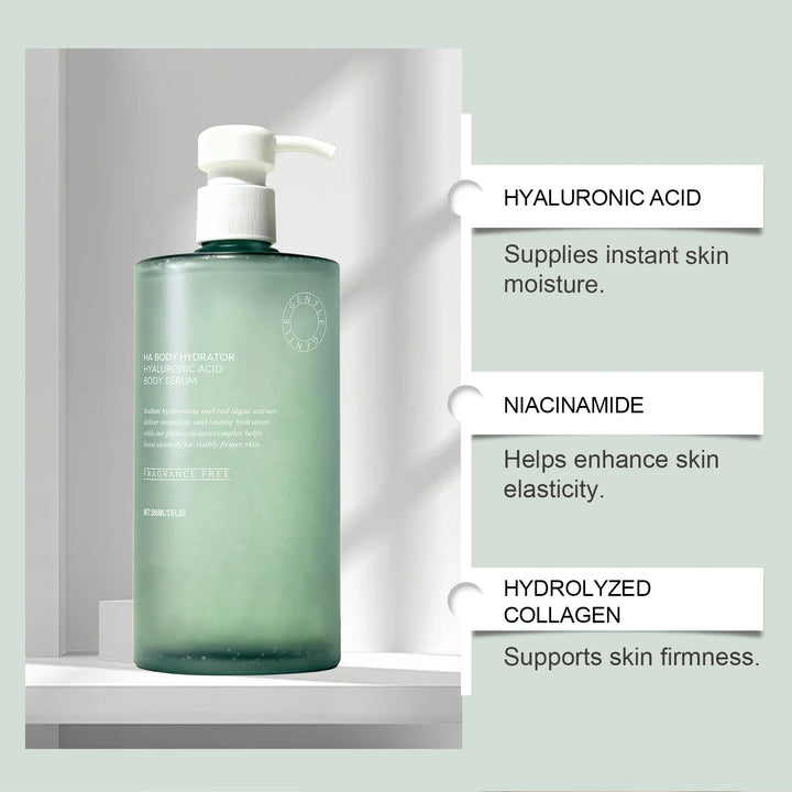 AMZ 386ml Hyaluronic Acid Body Essence Moisturize and Nourish the Body Skin, Elastic, Soft, Smooth, Refreshing and Non-Sticky