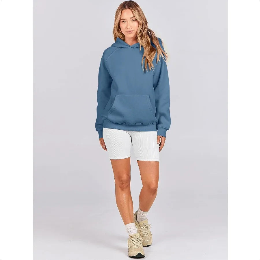 ANRAB Women Hoodies Oversized Fleece Long Sleeve Comfy Casual Basic Pullover Sweatshirts 2025 Fall Outfits Y2K Clothes