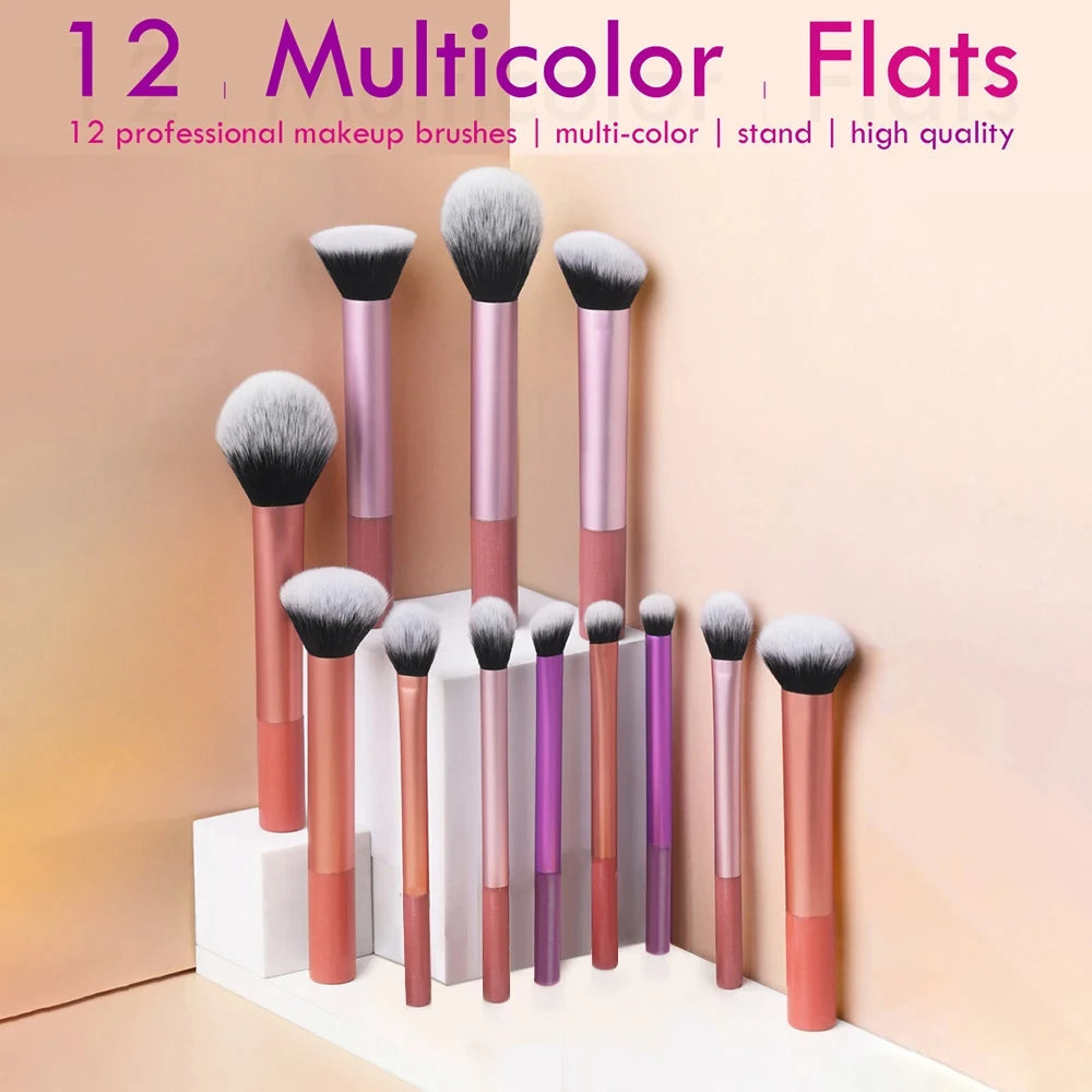 8pcs Makeup Brush Kit Soft Synthetic Hair Make Up Brushes Foundation Blush Eyeshadow Cosmetic Makeup Tools Halalzen