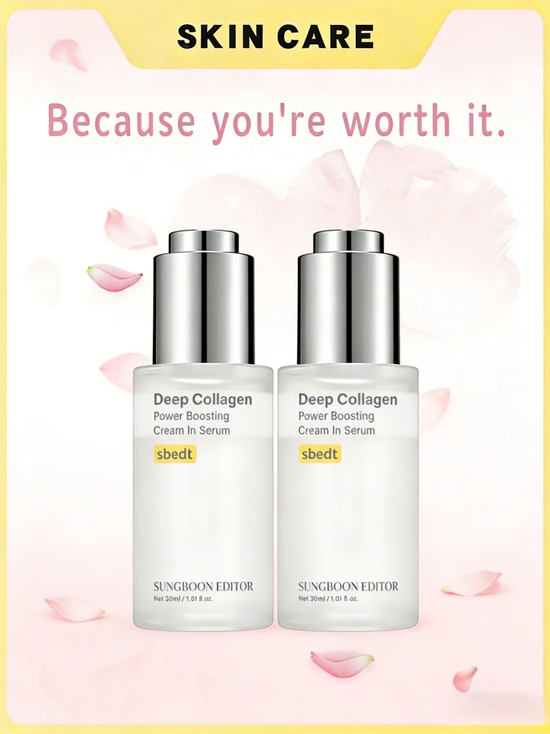 2 Pcs Sungboon Editor Deep Collagen Wrinkle Filler Serum |   Volufiline + Collagen + Niacinamide |   Firming, Wrinkle Care, Skin Elasticity |   Stocking Stuffers for Women |   Korean Skincare, 1.01 Fl.Oz