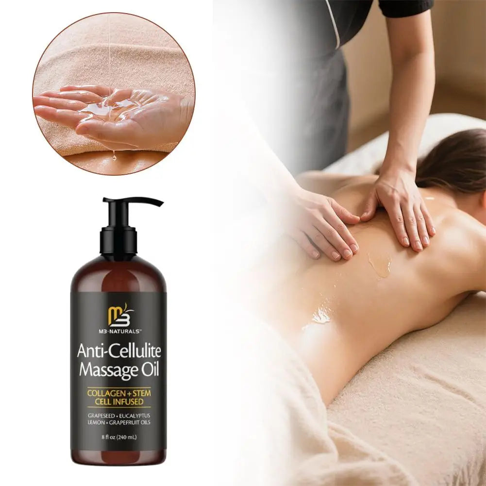 Body Smooths Skin Massage Oil Infused with Collagen and Stem Cell Skin Tightening Moisturizing Firming Body Cleansing Halalzen
