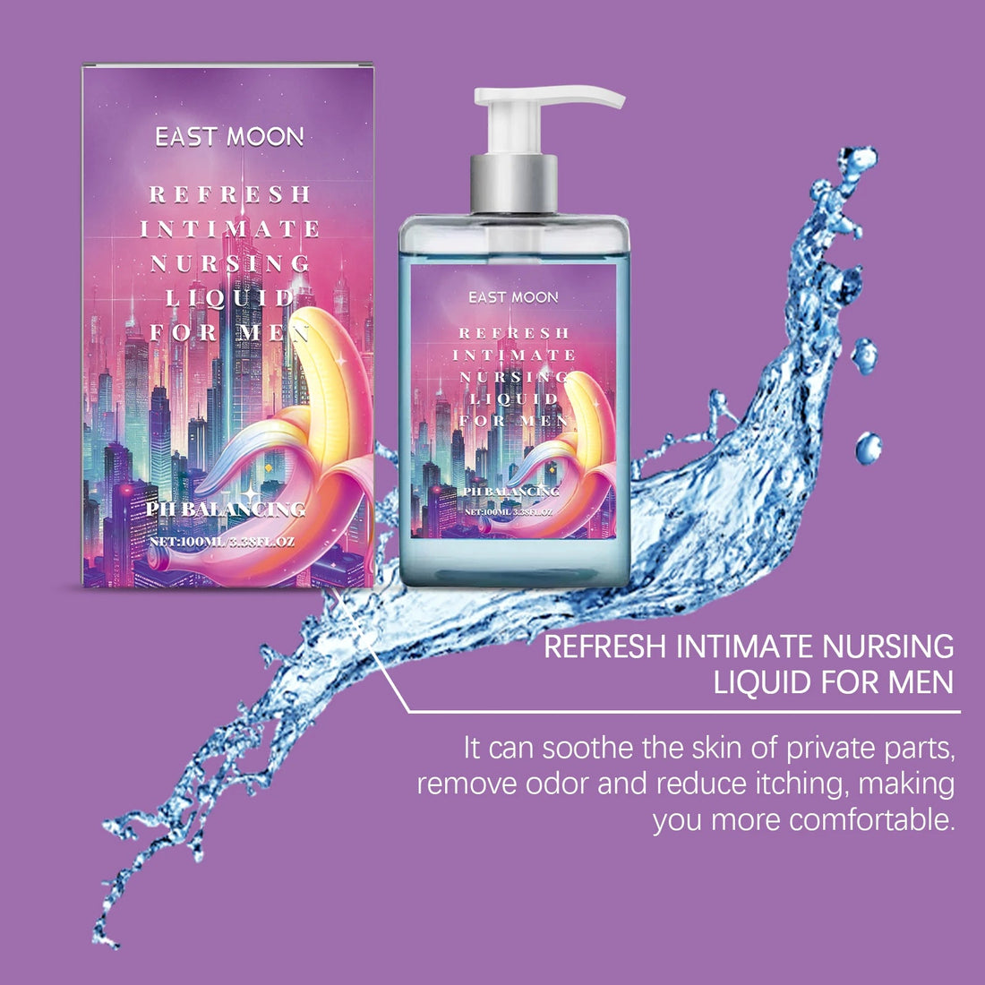 East Moon Men's Grooming Shower Gel Body Odor Cleansing with Long-Lasting Fragrance Skin Care Moisturizing Shower Gel Halalzen