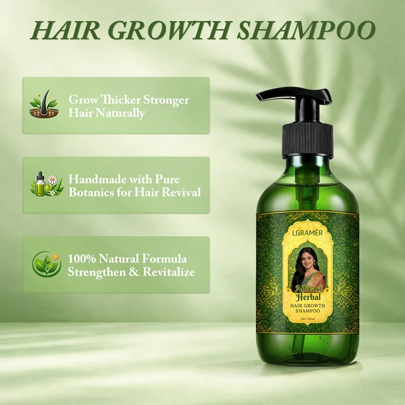 Shampoo Anti-Hair Loss & Hair Regrowth Strengthens Hair Controls Oil Refreshes Adds Volume Scalp Care Products for Family 300ml