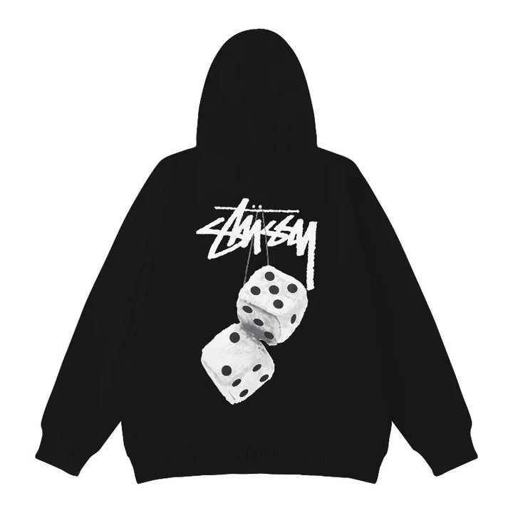 STUSSY 8 Autumn and Winter Hoodie Men's Casual Men's Clothing Casual Y2k Couple Hooded Sweatshirt Loose Large Size Hoodie Top
