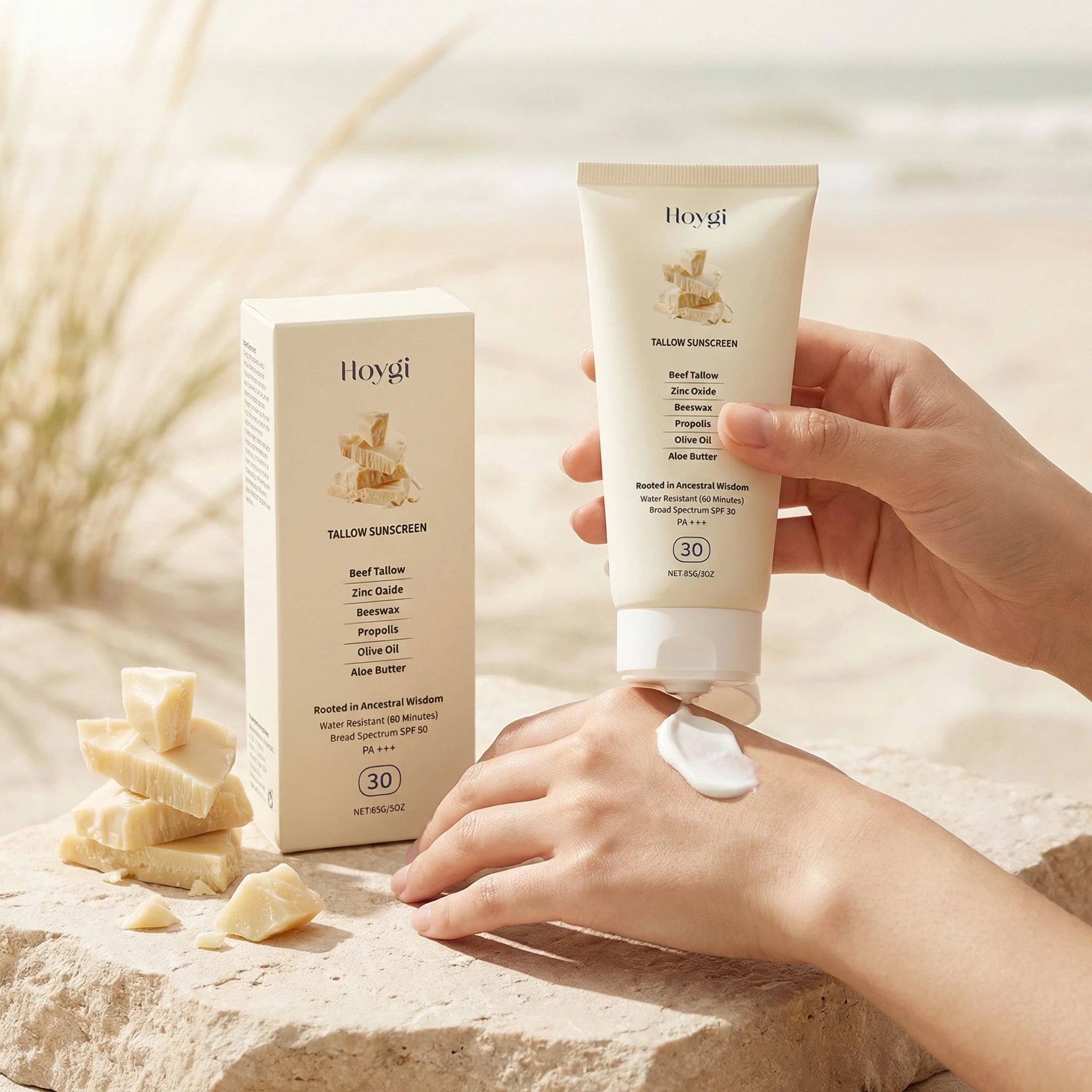 85g SPF30 Body Sunscreen Lotion Lightweight Refreshing Non-sticky Breathable Sweatproof Anti-UV Glowing Hydrating Sunblock Cream Halalzen