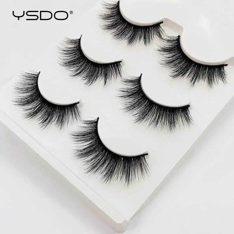 YSDO Half Eyelashes 3/10 pairs Natural Full False Eyelashes 3d Lashes  Cat Eye Fake Eyelashes Extension Faux Cils Makeup Tools Halalzen