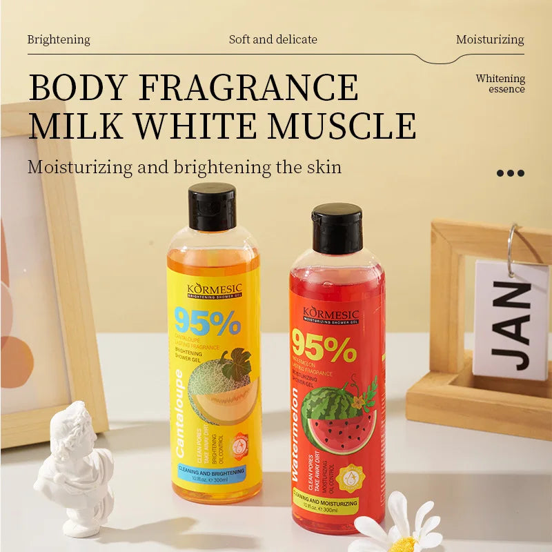 300ml Organic Fruit Infusion Shower Gel Body Lotion Skin Beautifying Wash Bath Brightening Delicate Smooth Care Cream Halalzen