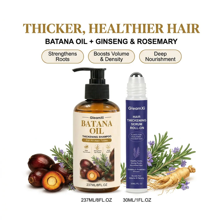 Batana Oil Shampoo Scalp Care Massage Ball Essence Set Moisturizing Nourishing Shiny Anti Hair Loss Smoothing Volumizing Serum
