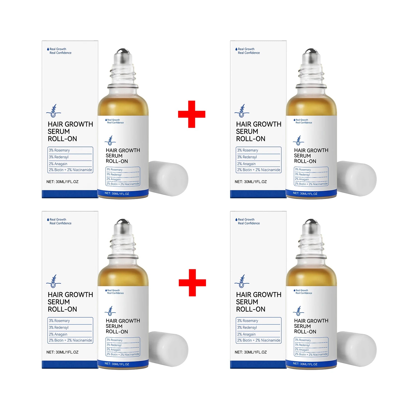 Hair Growth Serum Roll-On Redensyl & Rosemary Scalp Care Anti Hair Loss Serum Nourishing Scalp Massage Serum for Men & Women