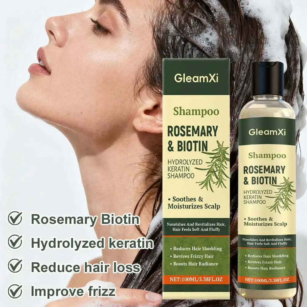 1/2PCS Rosemary Hair Regrowth Shampoo Thickening & Strengthening Shampoo with Hydrolyzed Keratin for Thinning Hair & Hair Loss