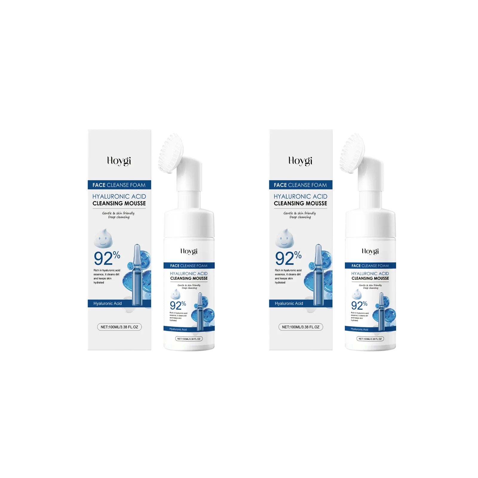 Hyaluronic Acid Cleansing Foam Facial Skin Mildly Cleansing&Attenuating Fine Lines Deep Moisturizing Nourishing Facial Cleanser Halalzen