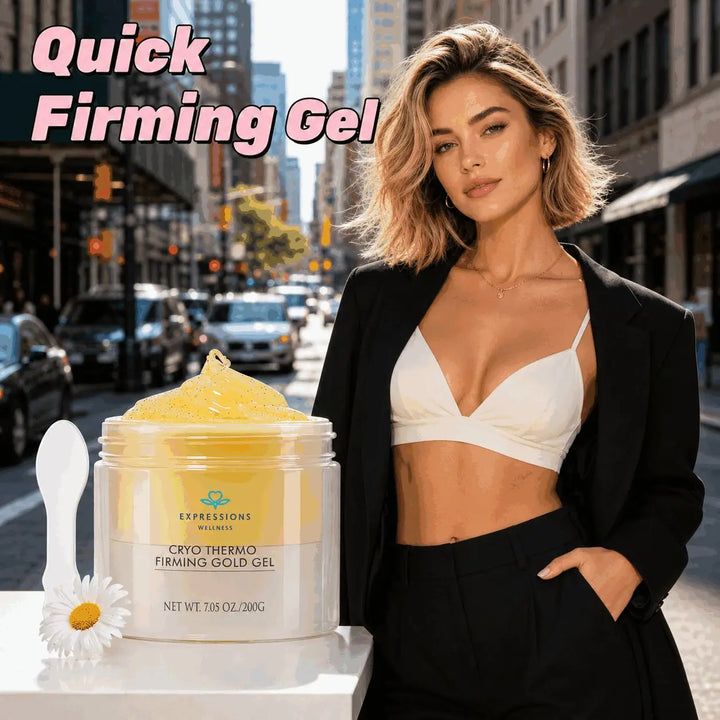 Skin Tightening Anti-Cellulite Body Cream – Golden Hot Gel for Belly, Waist, Thigh & Butt Firming Slimming Massage Cream