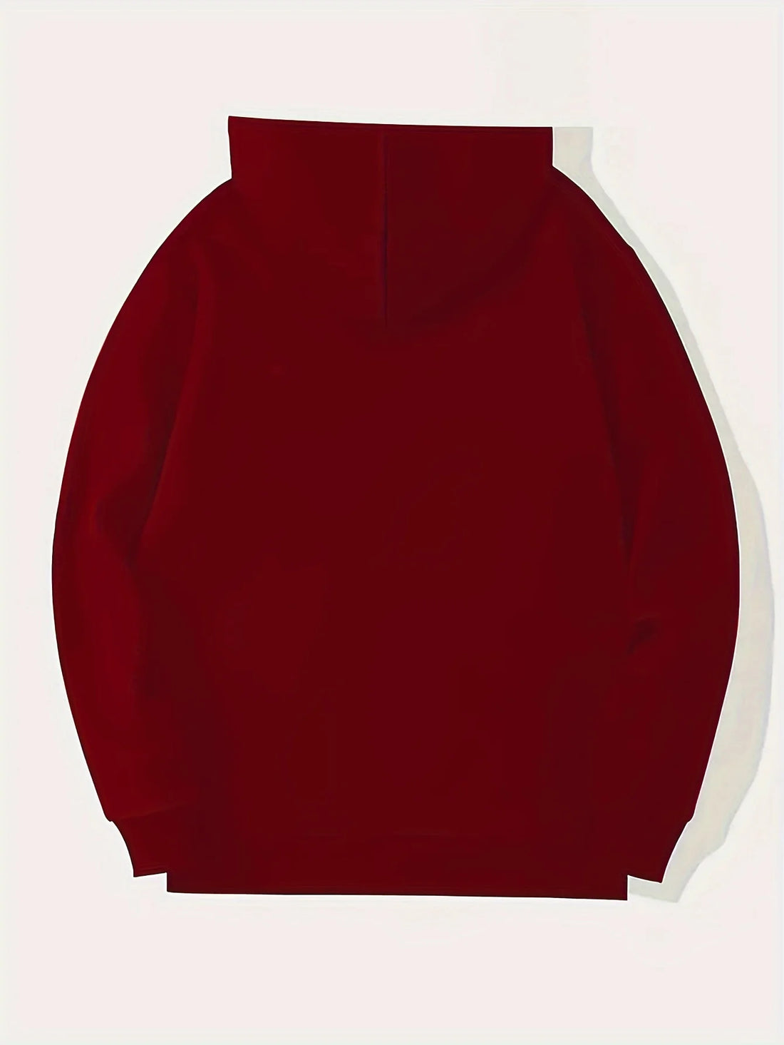 Men's casual pullover hoodie, street style, stretch fabric, lettering print, loose fit