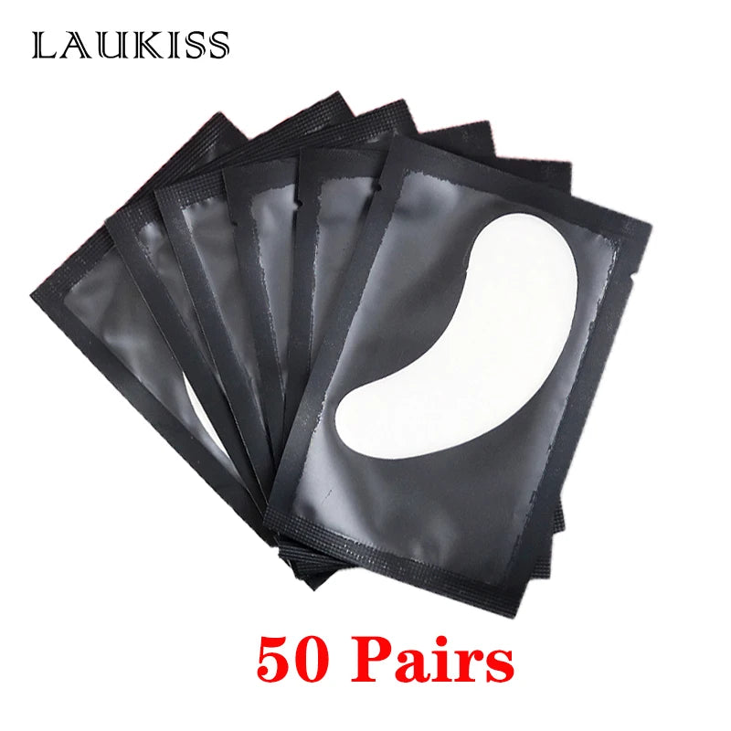 25/50/100Pairs Eye Patches Under Eyelash Pads for Building Paper Patches Lint Free Stickers for False Eyelashes LAUKISS