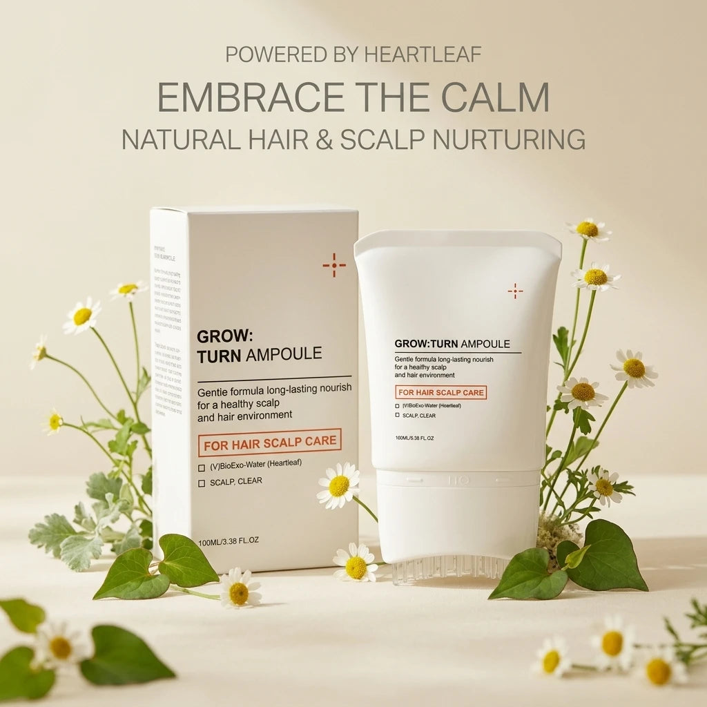 Fluffy Hair Serum With Built-In Brush Nourishing Scalp Hydrate Strengthening Volumizing Essence Korean Hair Care Scalp Massager