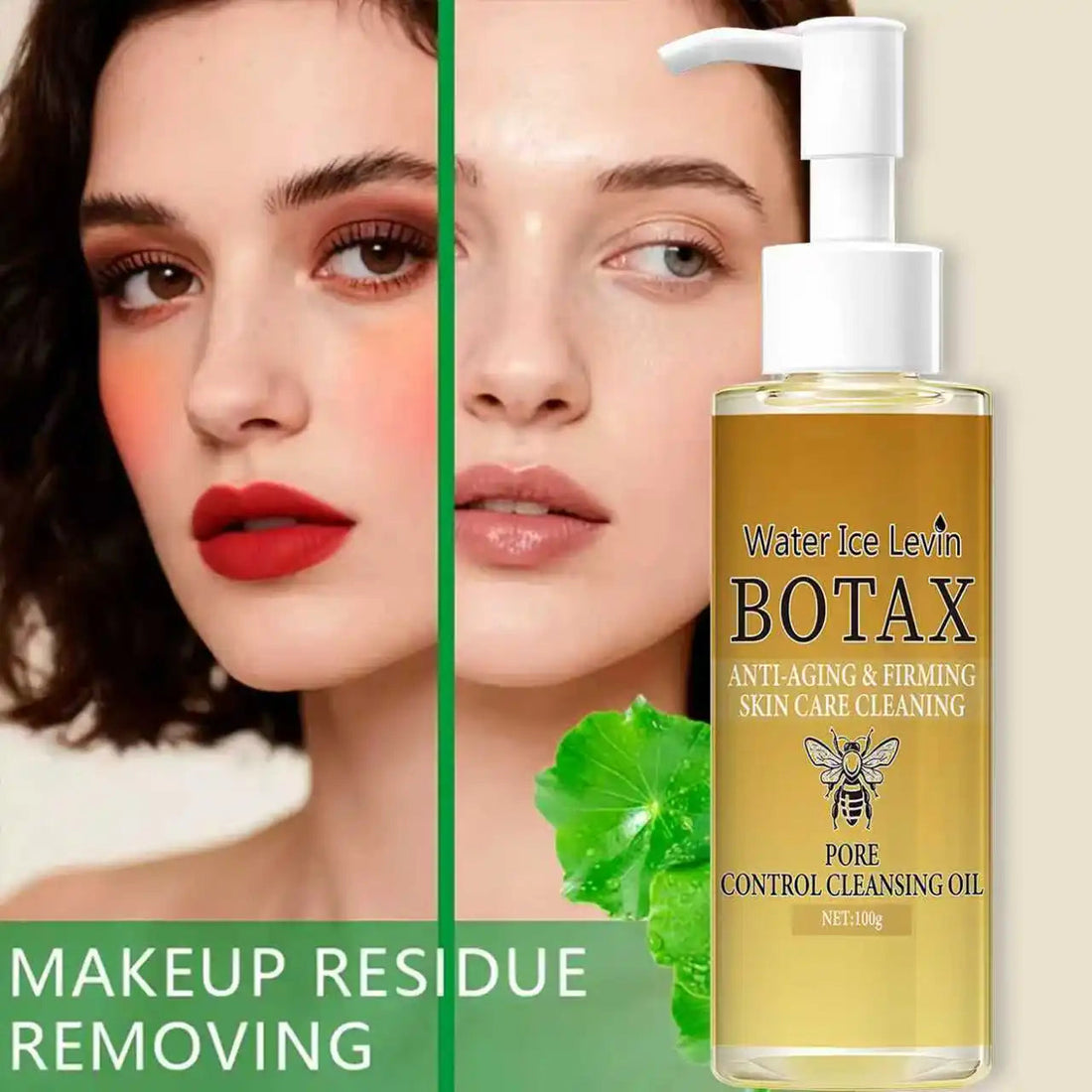 Cleansing Oil with Retinol & Bee Venom - Moisturizing & Protective Facial Cleanser with NMN for Elastic Skin Halalzen