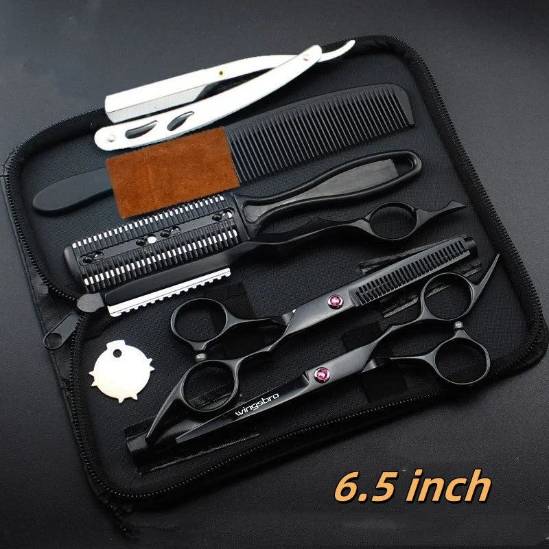 Japanese Hair Scissors Set Hairdressing Scissors kit Hairdresser Shaver Haircut Scissors Halalzen