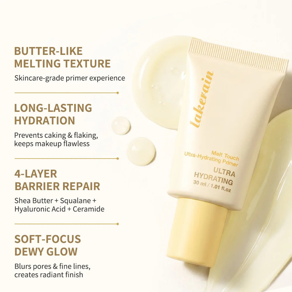 DANCHEL Butter Hydrating Primer Melting Texture Long‑last Moisture Blur Pores Nourishing Base For Dry Combination Skin