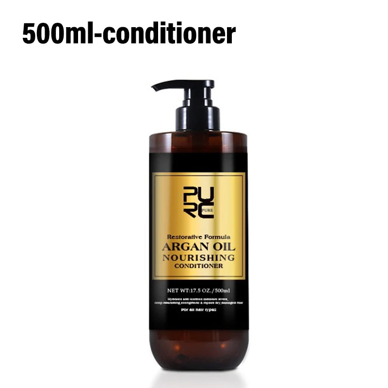 Morocco Argan Oil Shampoo Conditioner Hair Mask Treatment Deep Repairing Damage Dry Scalp Cleaning PURC Hair Care 500ML Shampoos