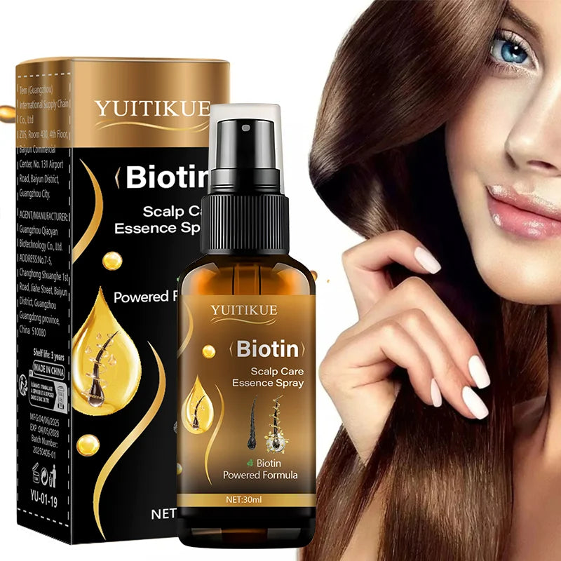 YUITIKUE 30ml Biotin Hair Spray - Biotin Powered Formula for Hydrating And Strengthening Hair Non-Greasy Scalp Care