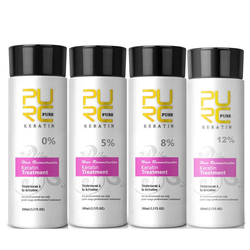 PURC Brazilian Keratin Hair Treatment Keratin Straightening Curly Hair Smoothing Repair Permed Damaged Hair Care Products Halalzen